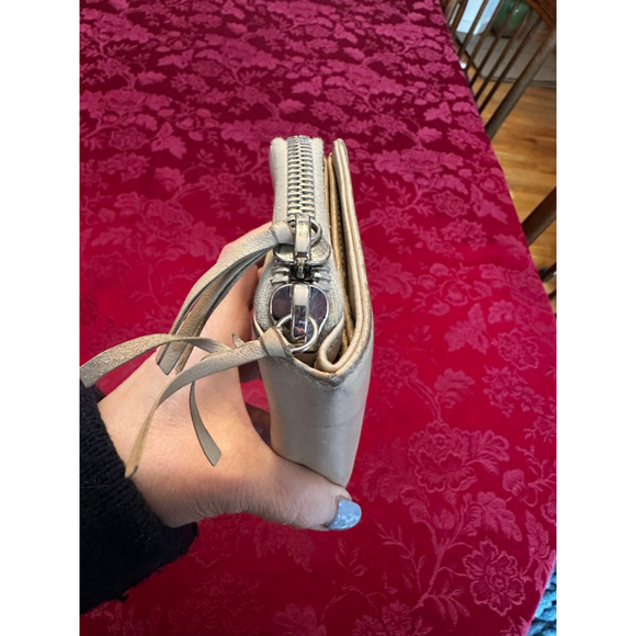 Balenciaga Beige Leather Zip Around Compact Wallet - Picture 5 of 14